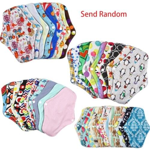 Washable Sanitary Napkin Bamboo Womens Menstrual Cloth Sanitary Diaper Reusable Life Underpants Lining Cloth Menstruation Pad
