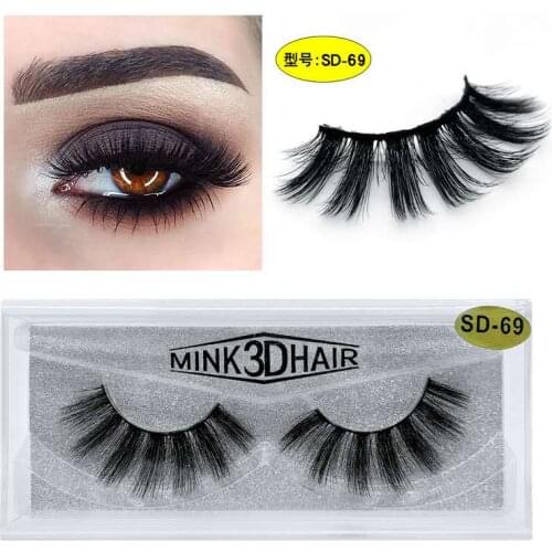 3D Mink Eyelashes Lashes Soft False Eyelashes Makeup Cilios E01 Lash Natural Cruelty Free Handmade Medium Volume Mink Mink Hair