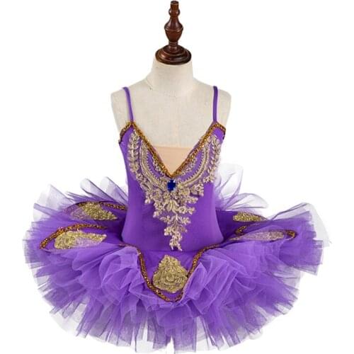 2020 New childrens Ballet Dress Women Swan Lake girl sling sequins professional ballet pompous skirt ballet tutu skirt dress