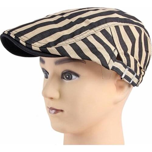 Fibonacci Flat Newspaper Cap For Men Women Flatcap Spring Summer Striped Hat Beret British Vintage French Caps And Cabbie Hat