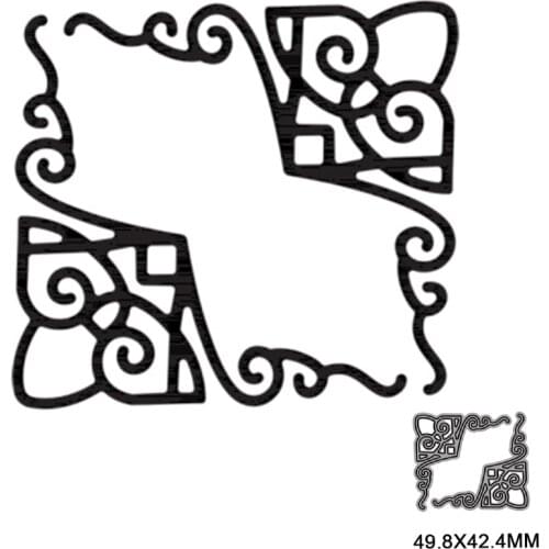 Frames Card Curves Border Metal Cutting Dies for DIY Scrapbook Cutting Die Paper Cards Embossed Decorative Craft Die Cut 2021