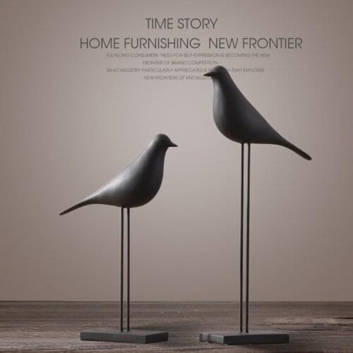 Retro resin bird American village home furnishing decoration luxury nordic home ornament craft hand made abstract bird art