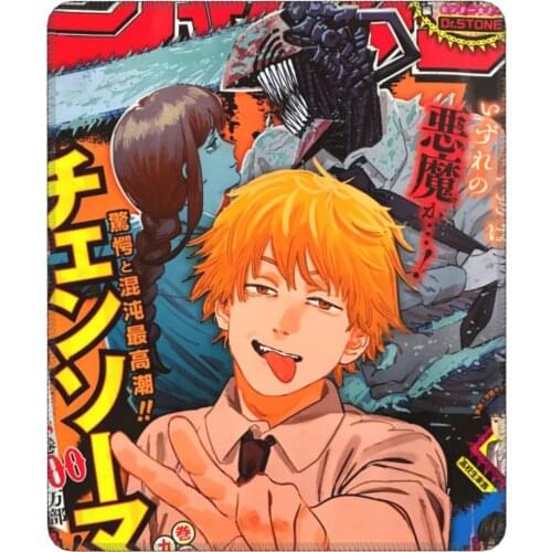 Shonen Jump Chainsaw Man Mouse Pad Denji Pochita Manga Devil Makima Anime Waterproof MousePad Rubber Office Home Deco Mat