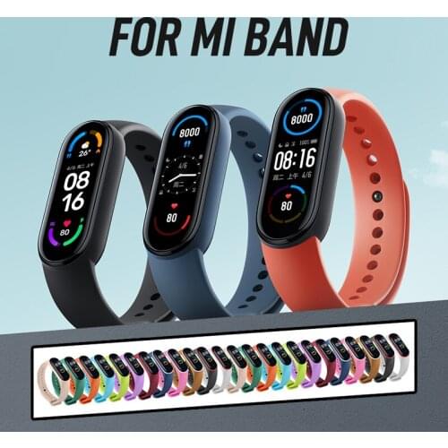 Silicone Watch band for Xiaomi Mi Band 6/5/4 Mi Band4 Bracelet for Miband 5 Wristband for miband 3 Smart Watch Replacement Strap