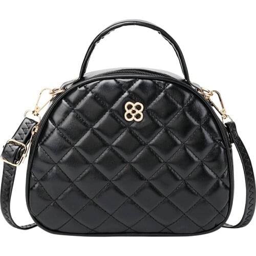 Women Pure Color Leather Handbag Messenger Simple Crossbody Bag Handbags Geometric Shoulder Bags White Black