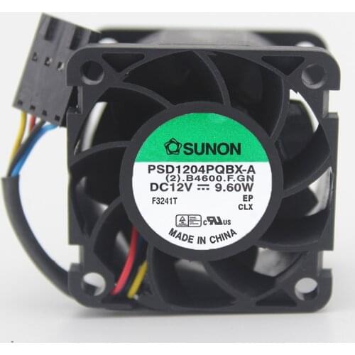 SUNON PSD1204PQBX-A DC12V 9.6W 4-wires 40x40x28mm For DELL R210 server inverter cooling fan