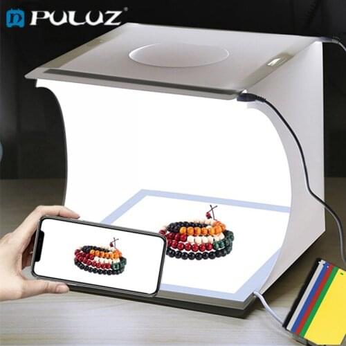PULUZ Mini LED Photography Shadowless Light Lamp Panel Pad Studio Shooting Tent Box Acrylic Material 20cm x 20cm Effective Area
