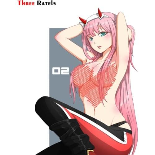 Three Ratels FC175 Zero Two 02 Anime DARLING In The FRANXX Stickers For Motorcycle Luggage Laptop Refrigerator Skateboard Bike