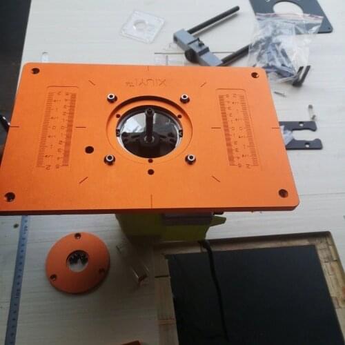 Universal Aluminum Router Table Insert PlateWith Cover For Woodworking Engraving Machine Woodworking DIY