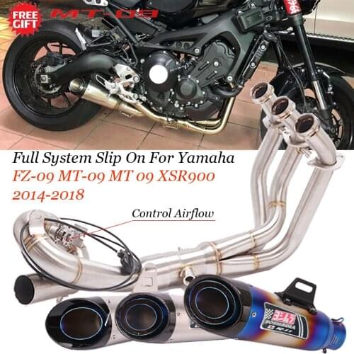 Slip For Yamaha Mt-09 Fz-09 Tracer 900 Xsr900 2014-2018 Motorcycle Full System Exhaust Electric Control Valve Assy With Muffler