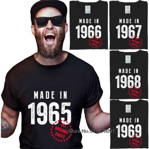 Funny T shirt Husband Birthday Gift 100% Cotton Retro TShirts 1965 1966 1967 1968 1969 Vintage Print Man Round Neck Clothes