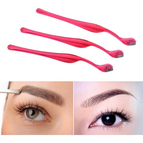 2pcs Mini Eyebrow Razor Blades Portable Eyebrow Trimmer Shaper Facial Hair Remover Shaver Cosmetics Makeup Tools