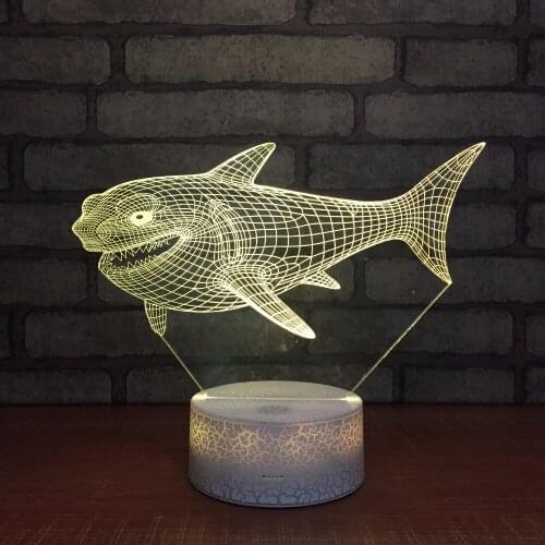 Cute Shark Fish 3d Night Light Animal luminarias 3d Lamp Bedside Table Lamp LED USB Baby Sleeping Mood Lamp Kids Gift