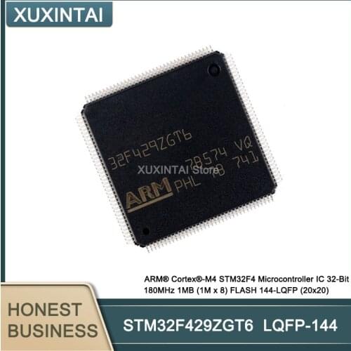 5Pcs/Lot STM32F429ZGT6 ARM® Cortex®-M4 STM32F4 Microcontroller IC 32-Bit 180MHz 1MB (1M x 8) FLASH LQFP-144 (20x20)