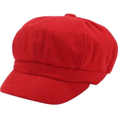 French Style Man Solid Color Casual Vintage Women Hat Winter Solid Hat Beret Cap Korean Painter Newsboy Berets Aldult Cap