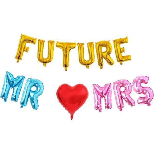 Future Mr & Mrs Balloon, Future Mr & Mrs Banner Party Supplies Engagement Bridal Shower Bride Party Decorations
