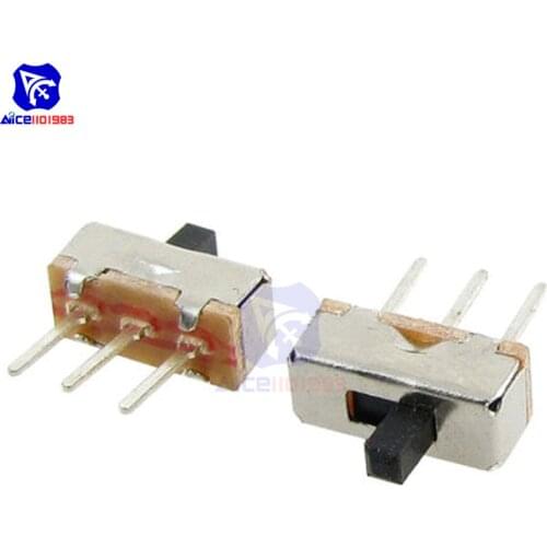 Diymore 20PCS/Lot 3 Pin SS12D00G3 2 Position SPDT 1P2T PCB Panel Mini Vertical Slide Switch