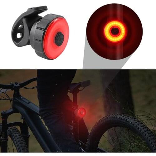 Smart Bicycle Rear Light LED Bike Light Brake Induction Taillight Waterproof Cycling USB Charging Lamp Bike Accessories