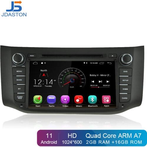 JDASTON Android 10.0 Car DVD Player For Nissan Sylphy Sentra 2012-2016 Pulsar Multimedia GPS Navigation 2 Din Car Radio Stereo