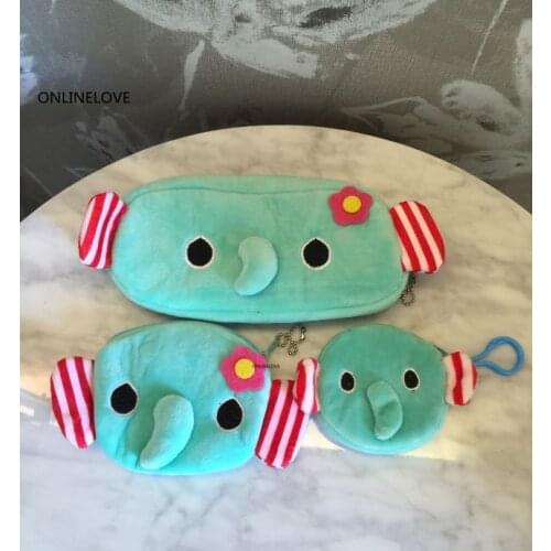 Kawaii Little 3Sizes, New Elephant Plush Coin BAG , Key chain Mini Coin Purse , Gift Coin Wallet Pouch