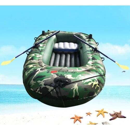 Hot Sale1 Set Portable High Quality PVC 2 Person Rubber Boat Inflatable Thickening Fishing Kayak Fishing Boat Size 198*122*45cm