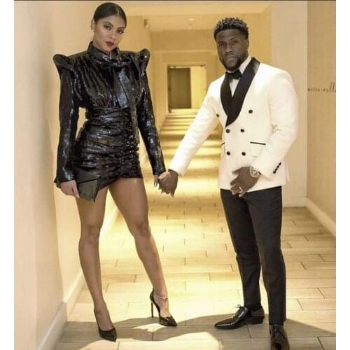 White Wedding Men Suits Costume Homme Slim Fit 2 Pieces Double Breasted Tuxedo Groom Prom Blazer Masculino Casual Stylish