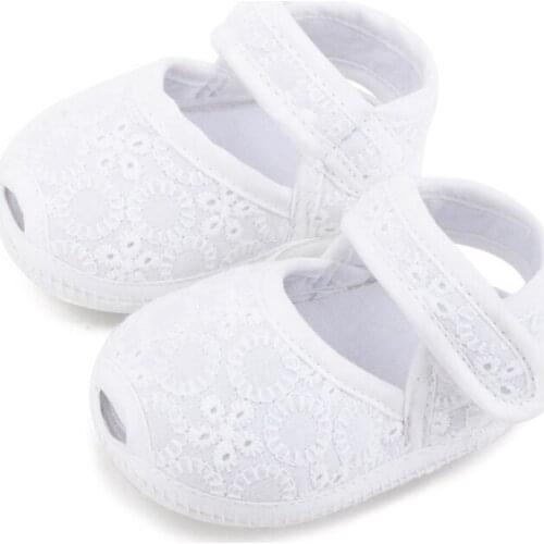 Summer Infant Wedding Lace Open Sandals Baby Girls Breathable Anti-Slip Sandals Newborn Soft Pre-walking Shoes Baby Shoes