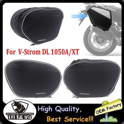 Motorcycle luggage bags Expandable Inner Bags Black Trunk Inner Bags For SUZUKI V-Strom 1050A / 1050XT DL1050A DL1050XT