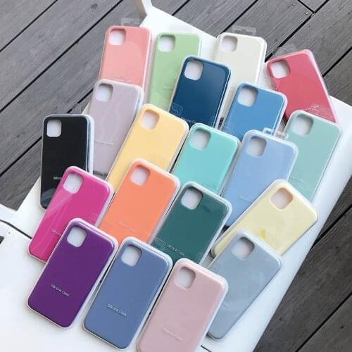 Liquid Silicone Case For iPhone 11 Pro XS Max XR X Original Soft Protection Cover For iPhone 12 Mini 7 8 Plus SE 2020 Phone Case