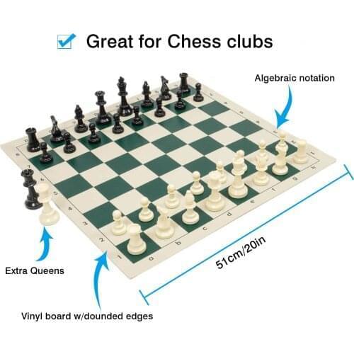 Chess Set 20x 20 Portable Travel Chess Carrying Shoulder Strap