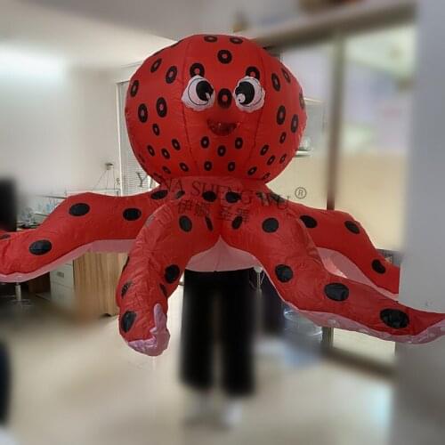 Adults Octopus Inflatable Costume Fancy Dress Animal Mascot Suit Halloween Carnival Cosplay Anime Outfit Christmas For Women Men