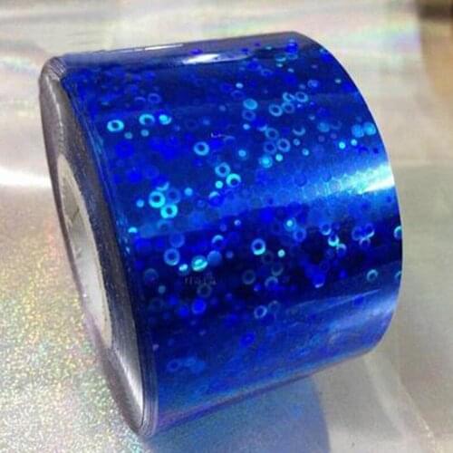 The latest design nail stickers nail foil transfer film foil technology Blue dot 1Roll