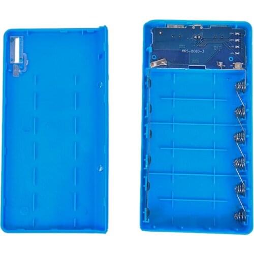 New 6pcs 18650 Battery Holder for Mobile Phone Bank Charger Case DIY Pack ABS hot USB Power