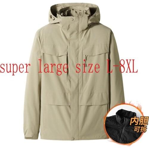 New Arrival Fashion Super Large Men Hooded Detachable Down Winter White Duck Down Thick Loose Casual Jacket Plus Size XL-7XL 8XL