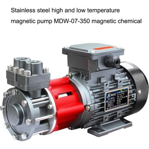 New Types Stainless Steel High And Low Temperature Non-Leakage MDW-07-350 Magnetic Chemical Pump