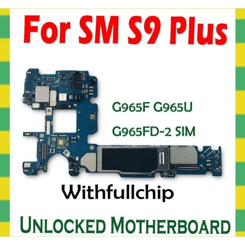 Original Motherboard For Samsung Galaxy S9 Plus G965F G965FD G965U Unlocked MainBoard With Full Chips Well Tested Logic Board OS
