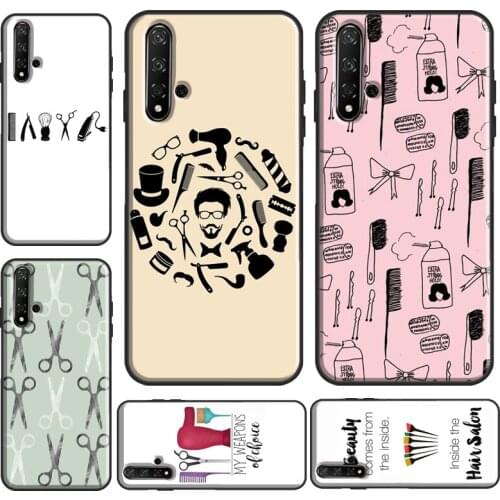 Hairdresser Comb Hair Salon Case For Huawei Y6 Y7 2019 Nova 5T Funda For Honor 10i 10 Lite 20 Pro 8X 9X 7A 8A Case