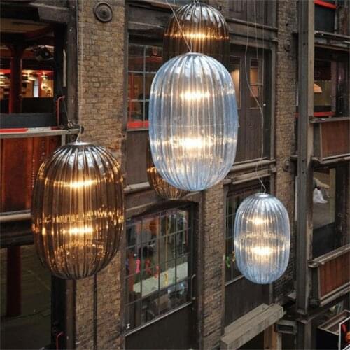 Nordic Glass Chandelier Creative Hall Simple Suspension lamps Restaurant Lobby Villa Staircase Aisle LED Light PA0692