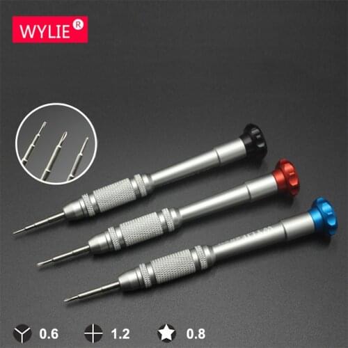Triangle 0.6 Torx 0.8 Phillips 1.2 screwdriver Alloy steel screw head aluminum handle precision screwdriver for phone repair