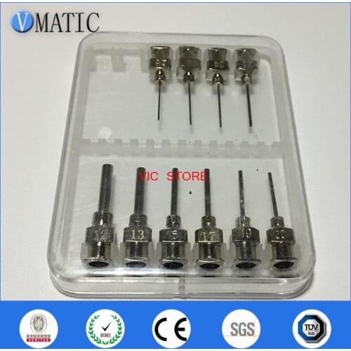 Free Shipping 10Pcs 12G-26G Metal Glue Dispensing Stainless Steel Belt Needle Tips 1/2 Inch