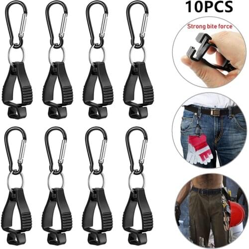 10Pcs Work Glove Clip Multifunctional Fastener Hook Accessories for Outdoors Working Sweat Towel Glasses Cap Fixing Clip Hanging