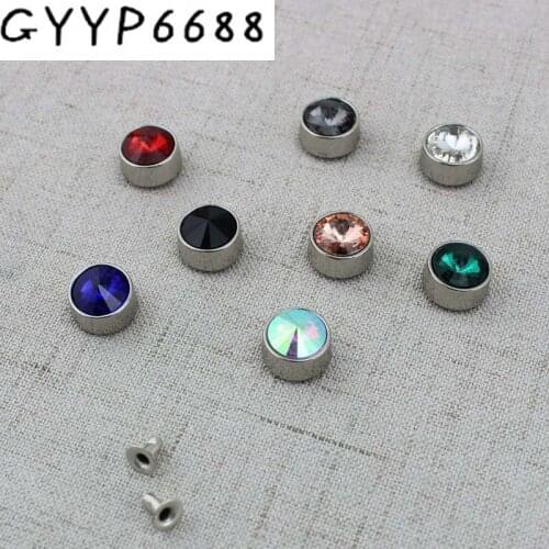 20pcs 500pcs 12mm DIY shoes accessories plastic mix metal nail round nail bags bracelets screws decorative nail rivets