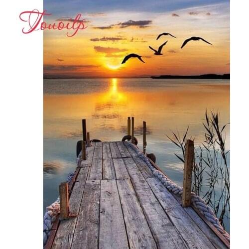 5d diamond embroidery sunset scenery diamond Arts cross stitch diy diamond painting olifant rhinestones round drill needlework