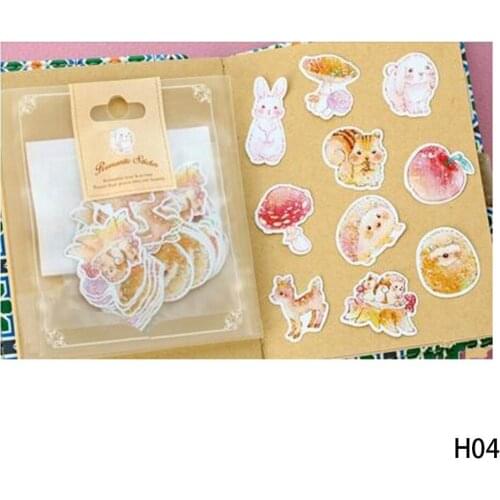 70pcs/ pack Kawaii Stickers Romantic Small Sticker Painted Watercolor Diary Photo Decorative Stickers