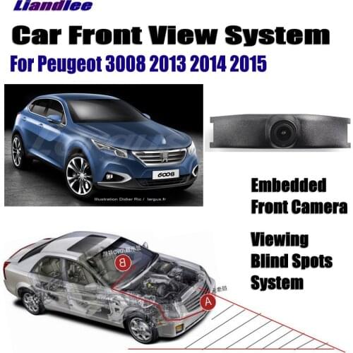Car Front View Camera For Peugeot 3008 2013 2014 2015 Not Rear View Backup Parking Camera HD CCD Night Vision