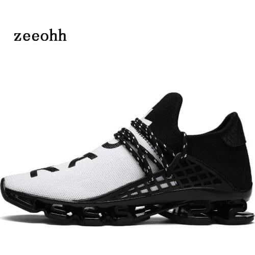 Blade Warrior New Slip-on Tank Soles Running Shoes Couple Breathable Sports Shoes Letter Printed Sneaker Unisex Fitness Footwear