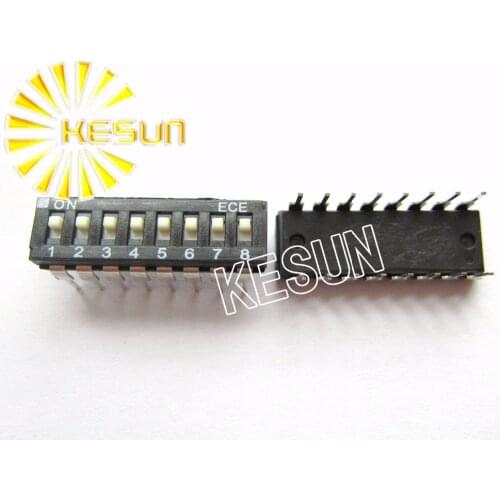 FREE SHIPPING 10PCSx 100% Original EAH108 8 Position 2.54mm Black DIP Switch EAH108EZ