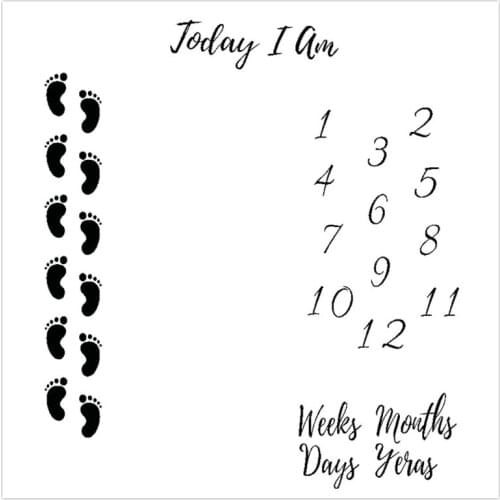 Baby Milestone Blankets Newborn Photography Background Prop Infant bath towel Baby quilt wrapping cloth or Hundred days Blanket