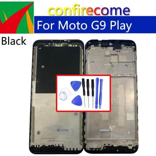 For Motorola Moto G9 Play G9Play Front Housing LCD Display Frame Replacement