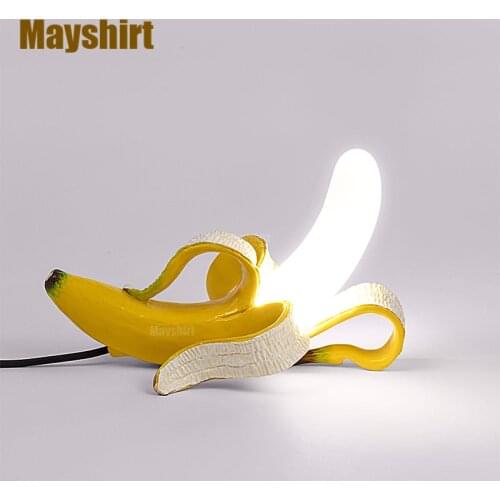 Italy Seletti Banana Table Lamps for Living Room Bedroom Modern Glass Desk Lamp Bedside Led Stand Light Fixtures Home Art Decor